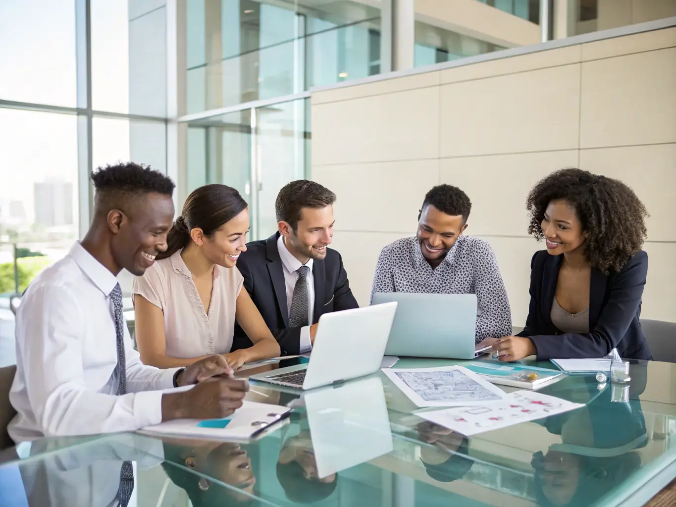 An image depicting a diverse team collaborating on a digital transformation project, highlighting vendor neutrality.